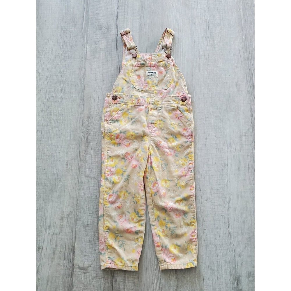 OshKosh B’Gosh Overalls , floral , Multiple colors, 3T Girls, EUA - Picture 1 of 5